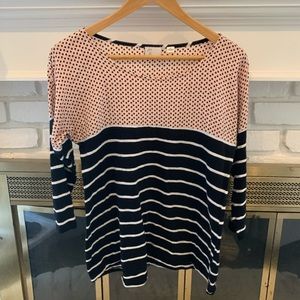 Anthropologie striped pattern top size S